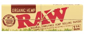 RAW - Organic Natural Unrefined Hemp Rolling Papers - 1 1/4"