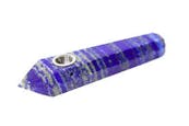 Handcrafted Crystal Pipe - Sodalite