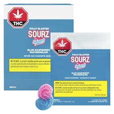 SOURZ by Spinach - Multipack of 10, Fully Blasted Blue Raspberry Watermelon 1x 10mg Soft Chews