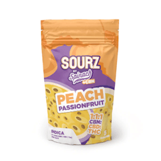 Spinach Sourz - Peach Passionfruit 1:1:1 CBN:CBD:THC 5pk Soft Chews