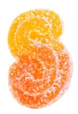 Spinach Sourz - Fully Blasted Peach Orange 1:1 THC CBD 1pc Soft Chew