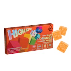 100mg THC L'Orange Sour Gummies (10mg - 10 pack) - Highatus