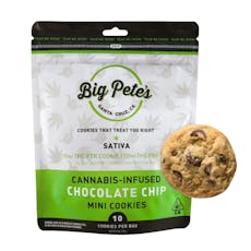 100mg THC Sativa Chocolate Chip Cookies (10mg - 10 pack) - Big Pete's