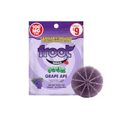100mg THC Sour Grape Gummy - Froot