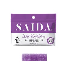 100mg THC Wild Blackberry Gummy Bar (10mg - 10 pack) - Saida