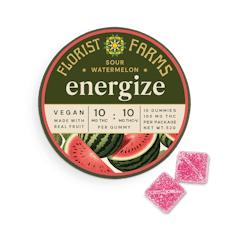 Florist Farms | 2pk Gummies | Sour Watermelon ENERGIZE | 1:1 | K