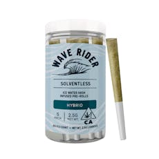 2.5g Orange Gelato Hash Infused Pre-Roll Pack (Greenhouse) (.5g - 5 pack) - Wave Rider