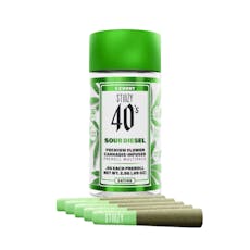 2.5g Sour Diesel Infused 40's Pre-Roll Pack (.5g - 5 pack) - STIIIZY