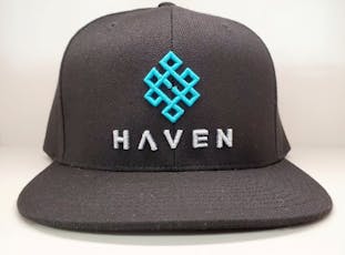 Haven - Main Collection - Black Teal Embriodered hat