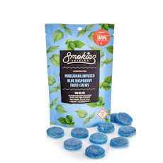 SMOKIEZ INDICA SOUR BLUE RASPBERRY GUMMY 1000MG