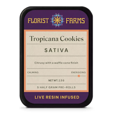 Florist Farms | Tropicana Cookies | Infused Preroll 5pk | 2.5g