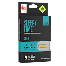 Ceres | Sleepy Time | Capsules | DOH | 10pk | 100mg THC : 190mg CBD : 10mg CBN