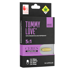 Ceres | Tummy Love | Capsules | DOH | 10pk | 100mg THC : 230mg CBD : 10mg CBG : 10mg CBN