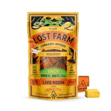 LOST FARM CHEWS - 10:5 THCV MANGO 100MG (JACK HERER) - KIVA CONFECTIONS