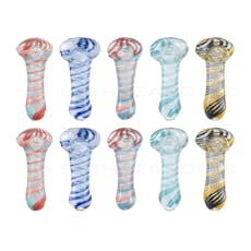 Biohazard - 3 in. Candy Cane Glass Hand Pipe