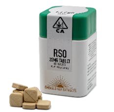 EMERALD BAY EXTRACTS: Rose 1:1 RSO Tablets - 40 Tablets/25mg per Tablet/1000mg Per Package