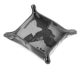 Cronja Leather Valet Tray Black/Grey Camo