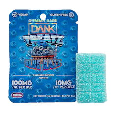 Dank | Blue Razz | Treatz Bar Gummy | 100mg
