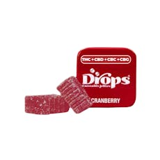 Cranberry Gummies 2pk | 1:1:1:1 THC:CBD:CBC:CBG | 100mg