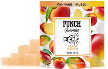 PUNCH: Peach Mango Gummies 10-Piece/100mg (H)
