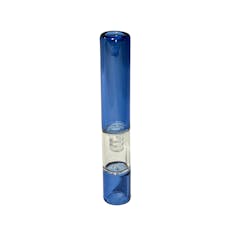Glass Chillum Percolator - (Blue)