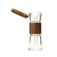Glass and Wood Bubbler (Walnut)