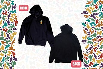 (L) Humble Root Black Zip-Up Hoodie