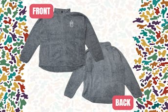 (M) Humble Root Women's Grey Sherpa Crop Hoodie