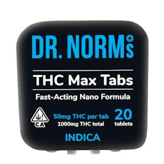 Dr. Norm's - Indica THC Max Tablets 20ct 1000mg