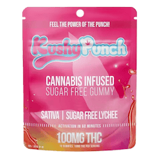 Kushy Punch | Lychee | Sugar-Free Gummy | 100mg | Sativa