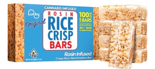 Lucky Crispy Rice Bars Rosin 5pk Original