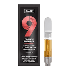 Clade9 | Orange Push Pop | Cured Resin | 1g Cartridge