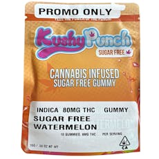 PROMO Kushy Punch Gummy - Sugar-Free Indica/Watermelon (80mg)