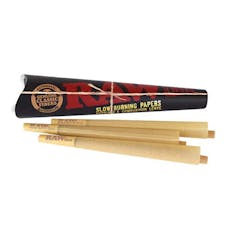 Raw | Pre Roll Cones | Classic Black King Size | 3pk