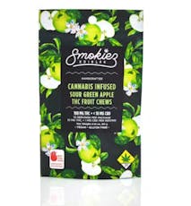 10pk Sour Green Apple 1:1 CBG Fruit Chews - Smokiez