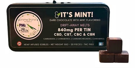 Chime & Chill | CBD | Edible | Chocolate - PM: It's Mint Drift Away| 840MG, 20