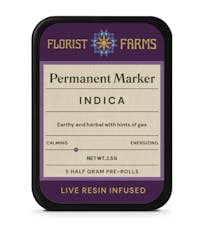 Permanent Marker .5g Live Resin Infused Prerolls 5 Pack | Florist Farms