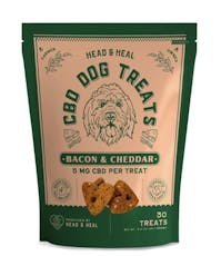 Bacon and Cheddar 5m CBD Dog Treats 30 Pack | Head & Heal