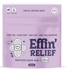 Edibles | Effin' Relief | Soothing Sour Acai 2:4:1:1 THC:CBD:CBC:CBG | 100mg