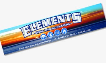 Elements | Ultra Rice Rolling Papers | KING size SLIM | 50 ct.