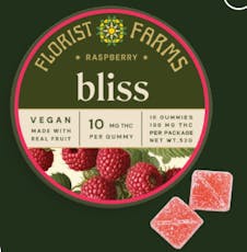 Florist Farms | Bliss | Edible - Raspberry | 100mg