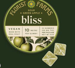 Florist Farms | Bliss | Edible - Sour Green Apple | 100mg