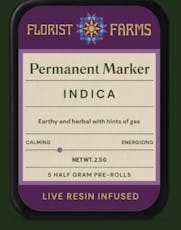 Florist Farms | Live Resin Infused | Pre-Roll - Permanent Marker 5pk | 2.5g