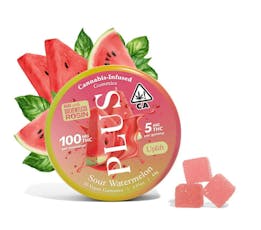 Sour Watermelon - 100mg Solventless Rosin Gummies (Plus)