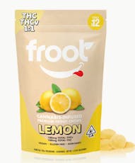 Lemon - 100mg THC:100mg THCv Cannabis Infused Gummies (Froot)