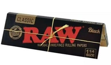 Raw Black 1 1/4 Papers