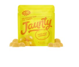 SUPER SOUR LEMONADE SOLVENTLESS HASH 10PK GUMMIES - JAUNTY - 100mg