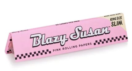 Kingsize Slim Pink Rolling Papers 50 Pack | Blazy Susan