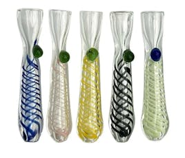 3" Milky Color Swirl Knocker on Head Chillum
