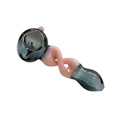 Twirl Glass Pipe - Black and Pink
